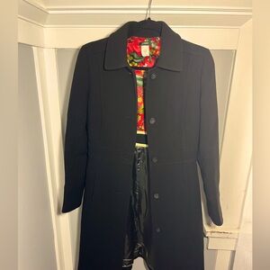 J. Crew Classic Black Trench Coat